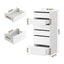 2x Chest of 6 Drawers Dresser Tallboy White