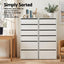 2x Chest of 6 Drawers Dresser Tallboy White