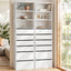 2x Chest of 6 Drawers Tallboy Cabinet Adjustable Shelf White