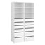 2x Chest of 6 Drawers Tallboy Cabinet Adjustable Shelf White
