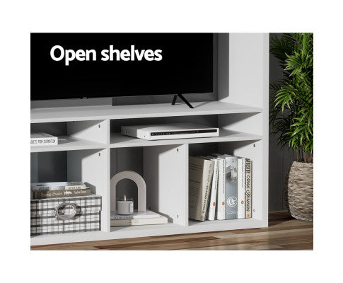 Artiss Entertainment Center Unit TV Stand TV Cabinet Open Shelves 183CM White