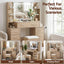 Dressing Table Vanity Desk Set Stool LED Charging Station Wood