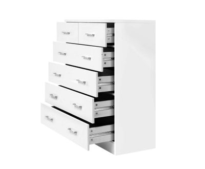 Artiss 6 Chest of Drawers - ANDES White