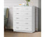 Artiss 6 Chest of Drawers - ANDES White