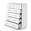 Artiss 6 Chest of Drawers - ANDES White