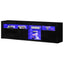 Entertainment Unit TV Cabinet LED 180cm Black Bobi