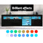 Entertainment Unit TV Cabinet LED 180cm Black Bobi