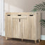 Shoe Cabinet Shoes Storage Rack 120cm Organiser Drawer Cupboard Wood