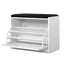 Artiss Shoe Rack Cabinet Bench 15 Pairs White Kyla