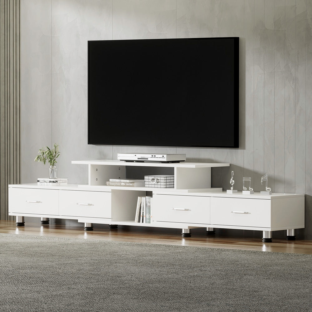 Artiss TV Cabinet Entertainment Unit Extendable 160CM To 220CM White