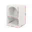 Artiss 2x Bedside Table 2 Shelves - ARCHED White
