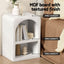 Artiss 2x Bedside Table 2 Shelves - ARCHED White