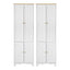 2x Buffet Sideboard Pantry Cabinet Cupboard 6-Tiers Storage Shelves BERNE