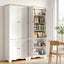 2x Buffet Sideboard Pantry Cabinet Cupboard 6-Tiers Storage Shelves BERNE