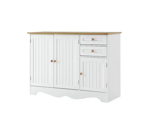 Artiss Buffet Sideboard 3 Doors - BERNE White