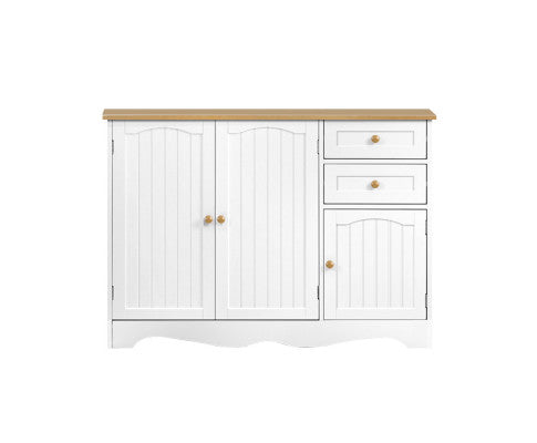 Artiss Buffet Sideboard 3 Doors - BERNE White