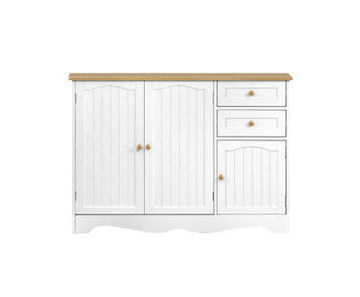 Artiss Buffet Sideboard 3 Doors - BERNE White