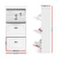 2x Shoe Cabinet Storage Organiser 3 Flip Drawer White