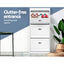 2x Shoe Cabinet Storage Organiser 3 Flip Drawer White