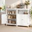 2x Buffet Sideboard Cabinet Server Cupboard Kitchen Bathroom Storage IVOR
