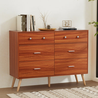 Artiss 6 Chest of Drawers Storage Cabinet Walnut