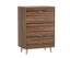 Artiss 5 Chest of Drawers - MIRI Walnut