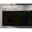 Floating Entertainment Unit TV Cabinet High Glossy Black 3 Cabinets 200CM