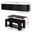 TV Unit & Coffee Table Set Storage Cabinet Black