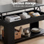 TV Unit & Coffee Table Set Storage Cabinet Black