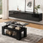 TV Unit & Coffee Table Set Storage Cabinet Black