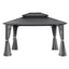 Instahut Gazebo 3x3.65m Canopy Outdoor Steel Frame Patio Tent Curtains Marquee Grey
