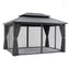 Instahut 3x4.25m Gazebo Hardtop Steel Roof Outdoor Pavilion
