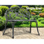 Gardeon Outdoor Garden Bench Seat 100cm Cast Aluminium Patio Chair Vintage Green