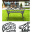 Gardeon Outdoor Garden Bench Seat 100cm Cast Aluminium Patio Chair Vintage Green