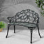 Gardeon Outdoor Garden Bench Seat 100cm Cast Aluminium Patio Chair Vintage Green