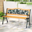 Gardeon Outdoor Garden Bench Seat 126cm Wooden Cast Iron 3 Seater Patio Furniture