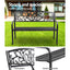 Gardeon Outdoor Garden Bench Seat Steel Outdoor Furniture 3 Seater Park Black