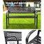 Gardeon Outdoor Garden Bench Seat Steel Outdoor Furniture 2 Seater Park Black