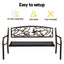 Gardeon Outdoor Bench Seat Garden Steel Outdoor Furniture 3 Seater Park Bronze
