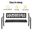 Gardeon Outdoor Garden Bench Seat Outdoor Furniture Steel 2 Seater Park Black