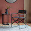 Jodhpur Black Leather Chair