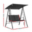 Gardeon Outdoor Swing Chair with Adjustable Canopy 142cmx172cm Stand Black