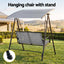 Gardeon Outdoor Swing Chair with Adjustable Canopy 142cmx172cm Stand Grey