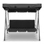 Gardeon Outdoor Swing Chair Garden Chair Bench Furniture Canopy 3 Seater Black