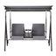 Gardeon Outdoor Swing Chair Garden Chair Canopy Cup Holder 2 Seater Grey