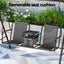 Gardeon Outdoor Swing Chair Garden Chair Canopy Cup Holder 2 Seater Grey