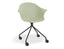 Pebble Armchair Mint Green with Shell Seat - Swivel Base with Castors