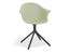 Pebble Armchair Mint Green with Shell Seat - 4 Post Base with White Legs