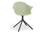 Pebble Armchair Mint Green with Shell Seat - Sled Base with Black Legs