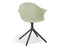 Pebble Armchair Mint Green with Shell Seat - Pyramid Fixed Base with Castors